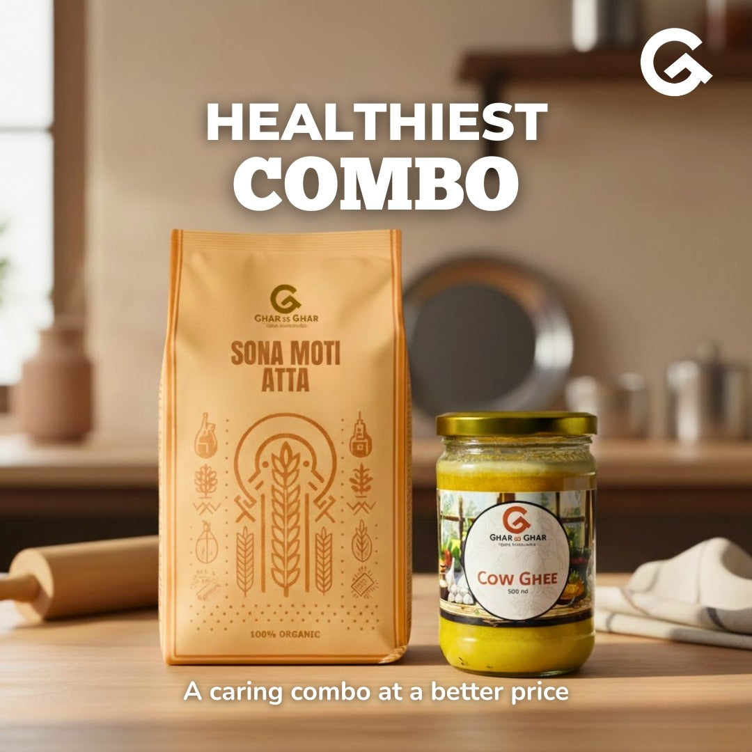 Healthiest Combo - Sonamoti Atta and Cow Ghee